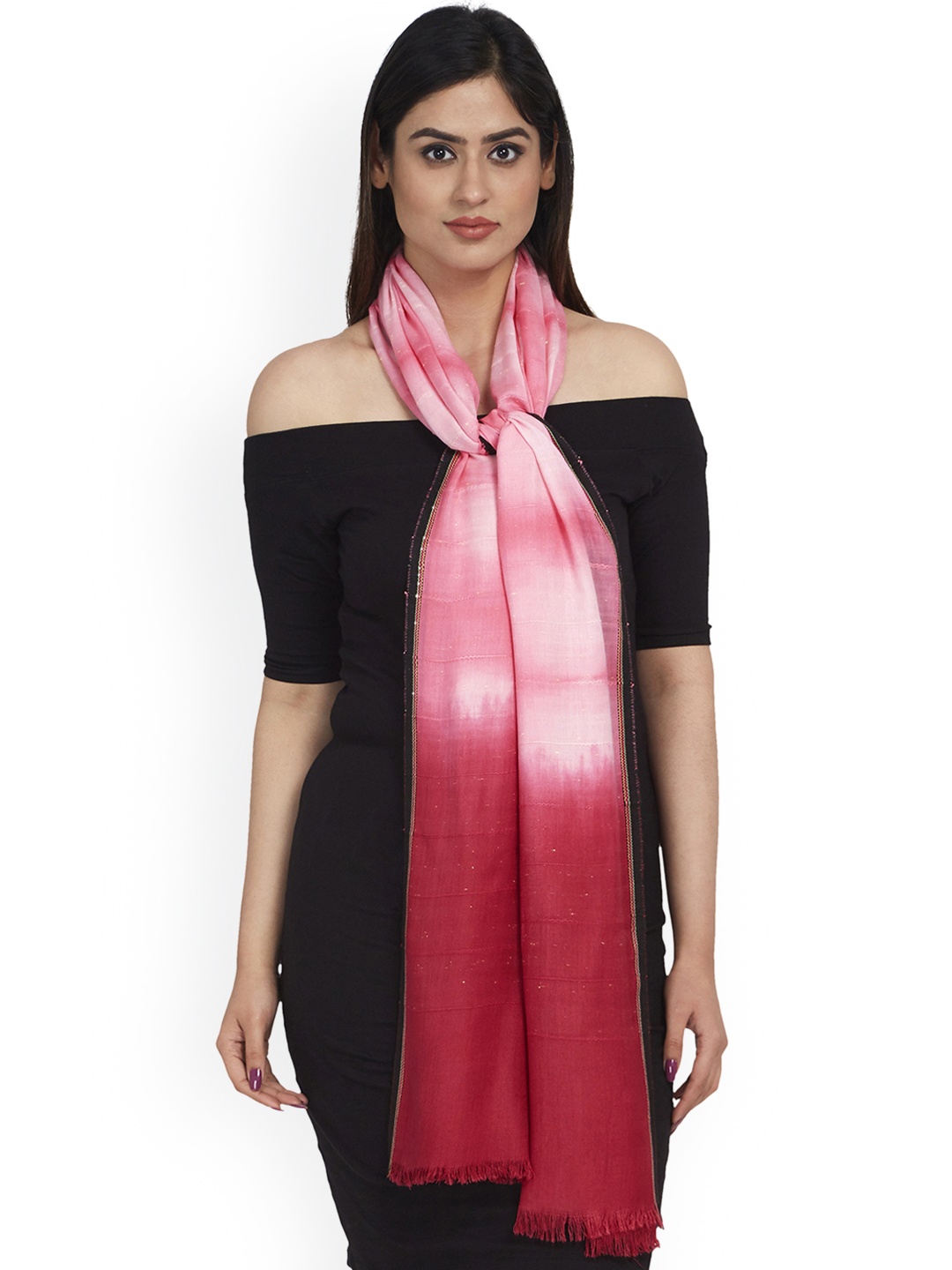 

SHINGORA Women Pink Dyed Stole