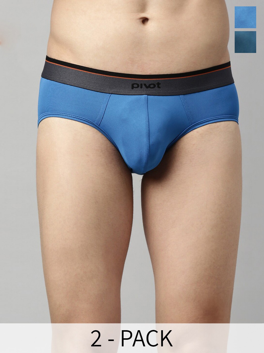 

pivot Pack Of 2 Assorted Mid-Rise Basic Briefs P2MIWB22-004R1