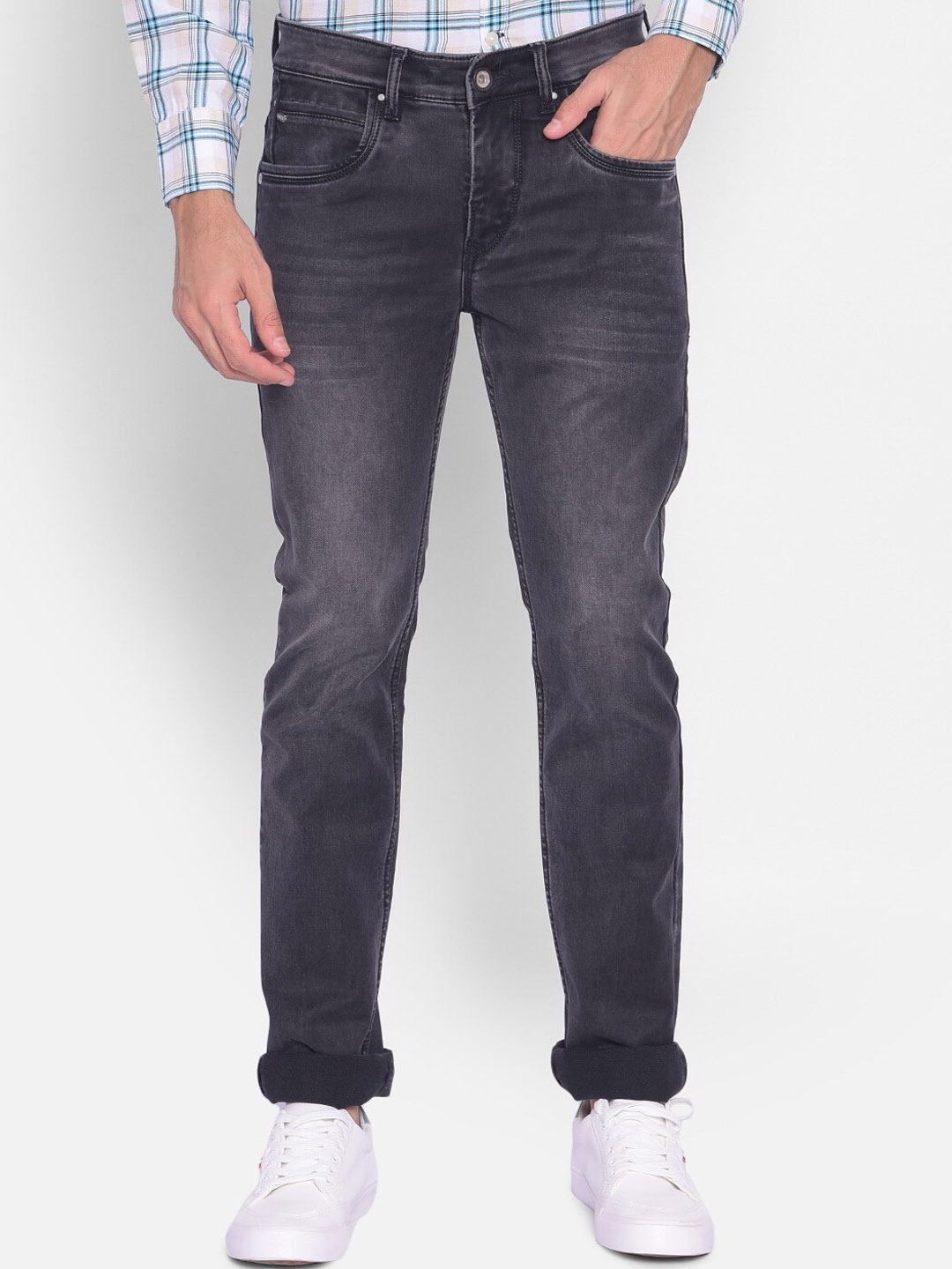 

Crimsoune Club Men Slim Fit Comfort Stretchable Jeans, Grey