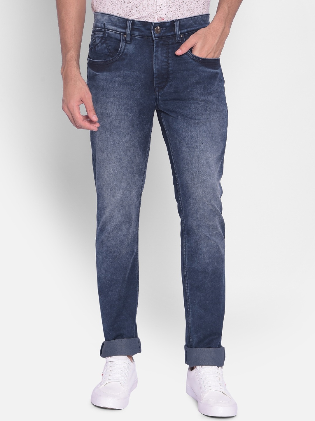 

Crimsoune Club Slim Fit Comfort Mid-Rise Stretchable Jeans, Blue