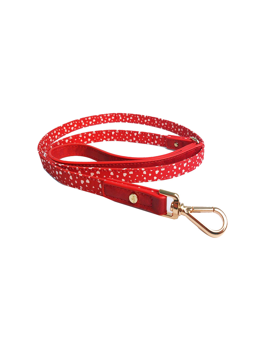 

Milk & Pepper Pink Printed Dog Training Leash, Red
