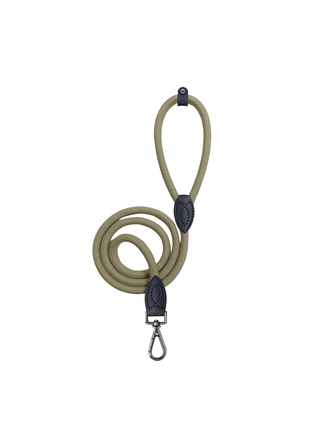 

Milk & Pepper Khaki Self Design Dog Training Leash