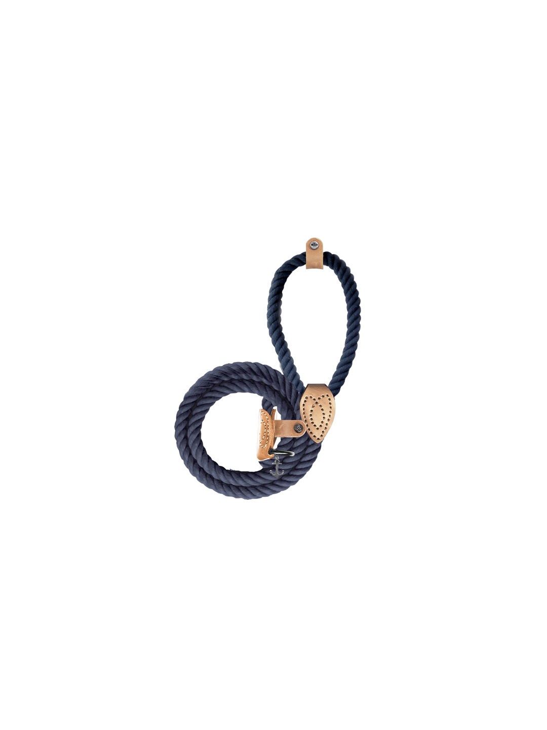 

Milk & Pepper Navy Blue Self Design Dog Training Leash