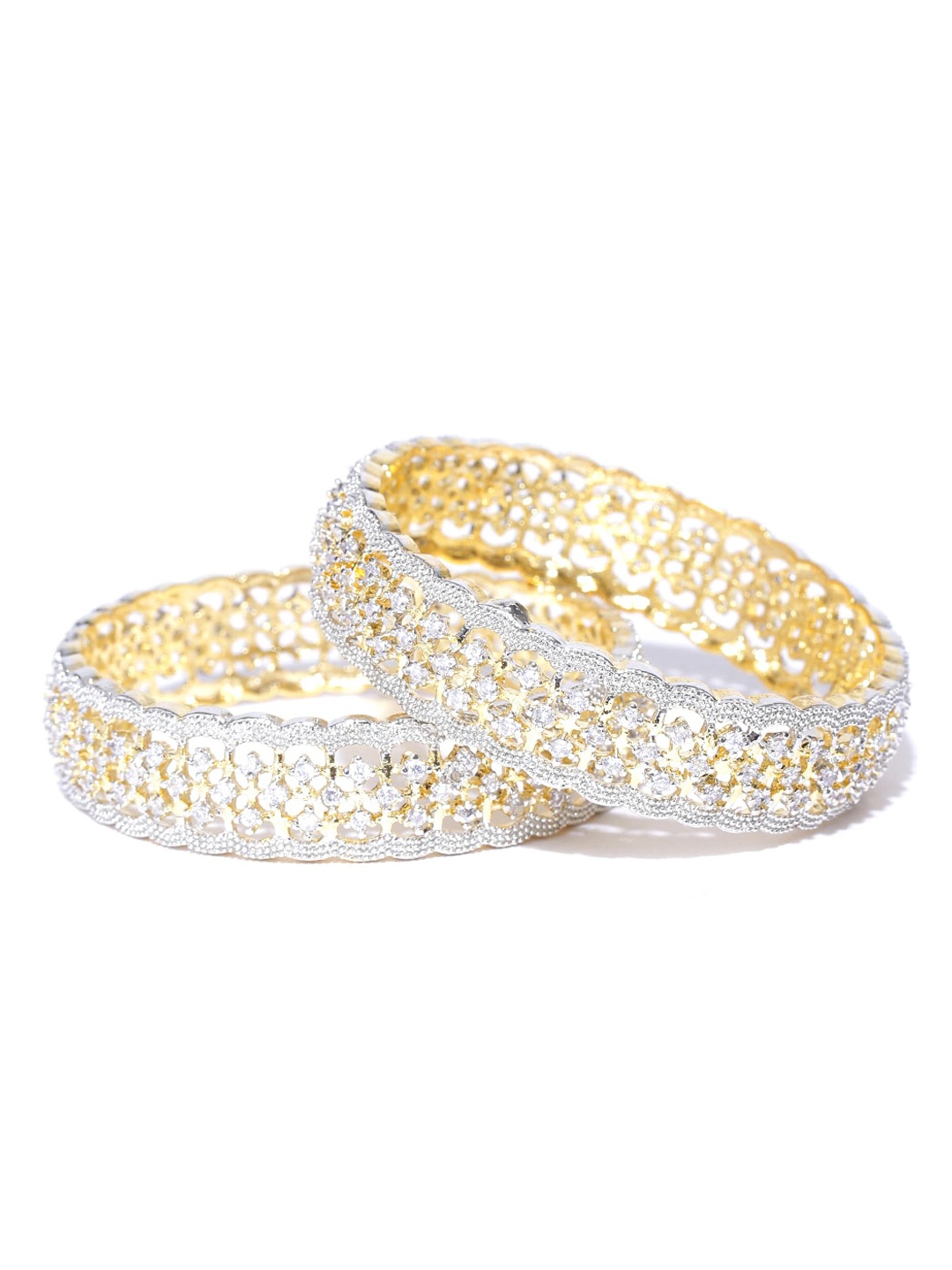 

Anouk Set Of 2 Gold Plated Stone Studded Bangles
