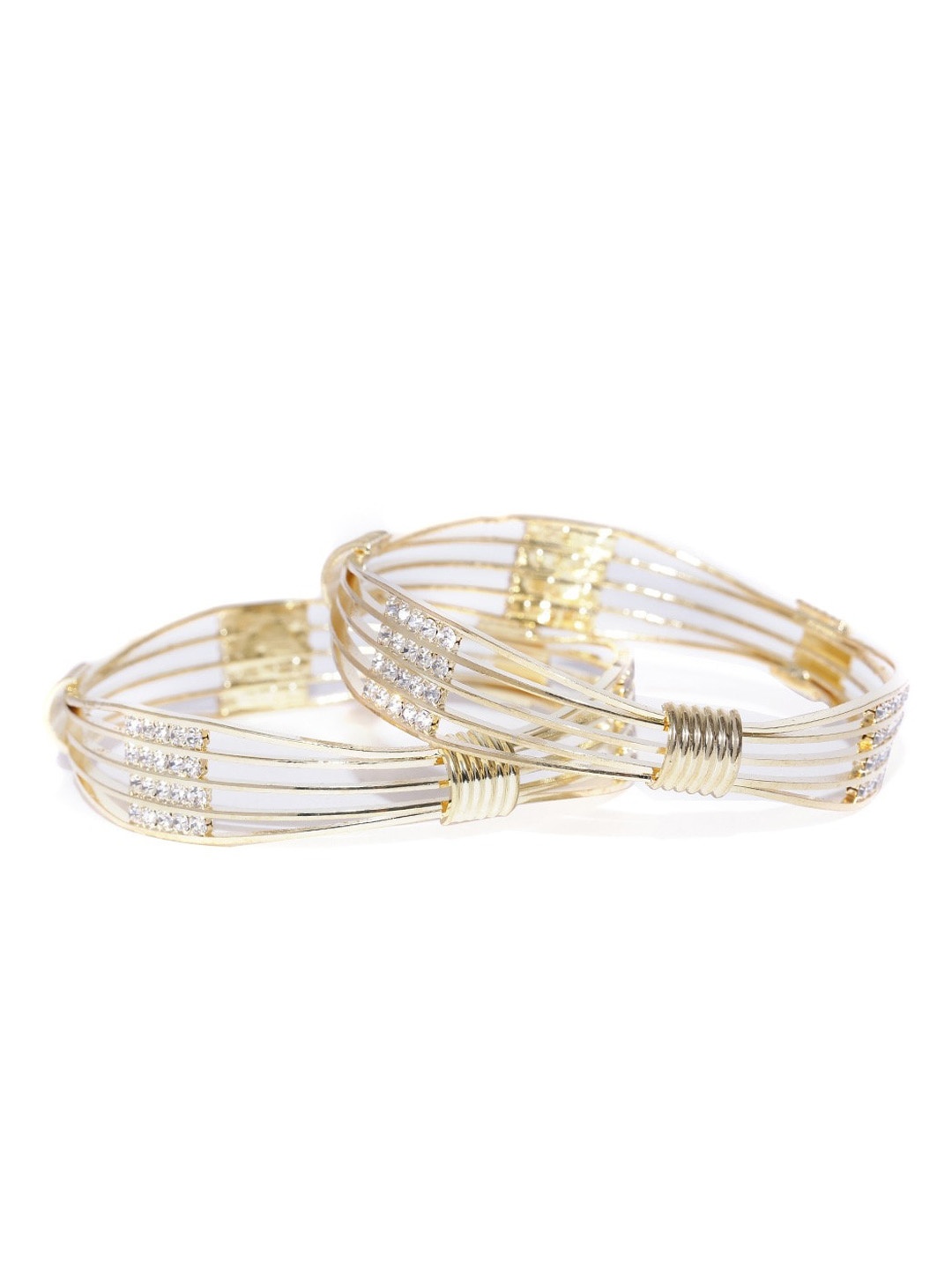 

Anouk Set Of 2 Gold Plated Stone Studded Bangles