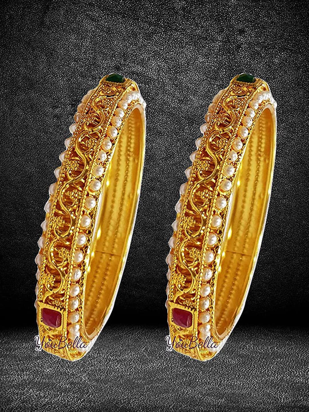 

Anouk Set Of 2 Gold Plated Bangles