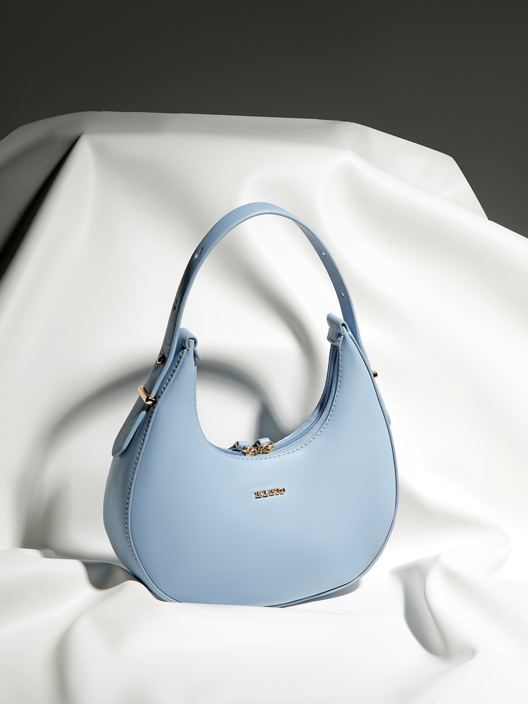 

KLEIO Half Moon Hobo Bag, Turquoise blue