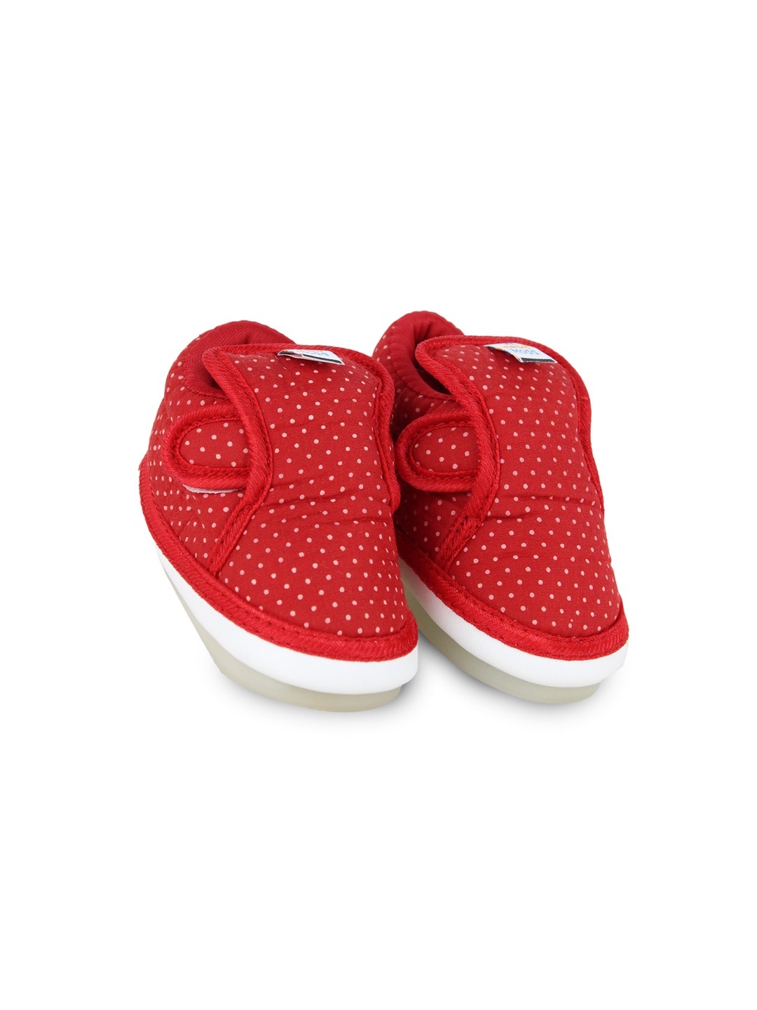 

BAESD Infant Girls Polka Dots Cotton Musical Chu Chu Sound Booties, Red