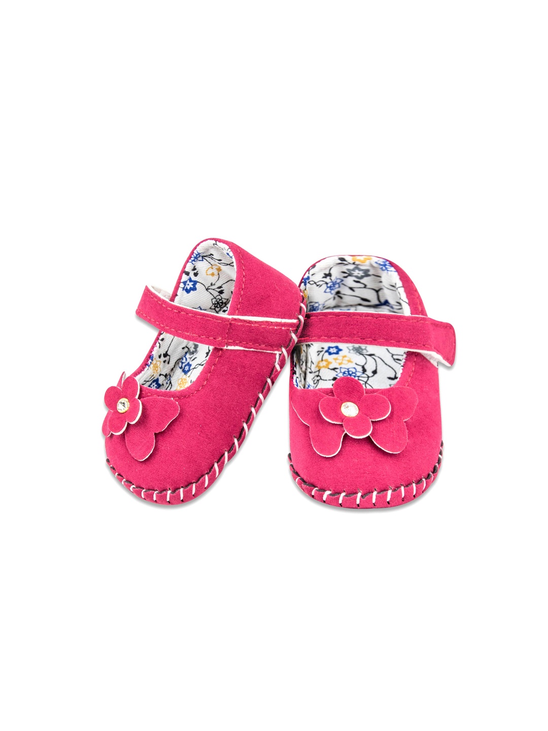 

BAESD Infant Girls Floral Embellished Booties, Pink