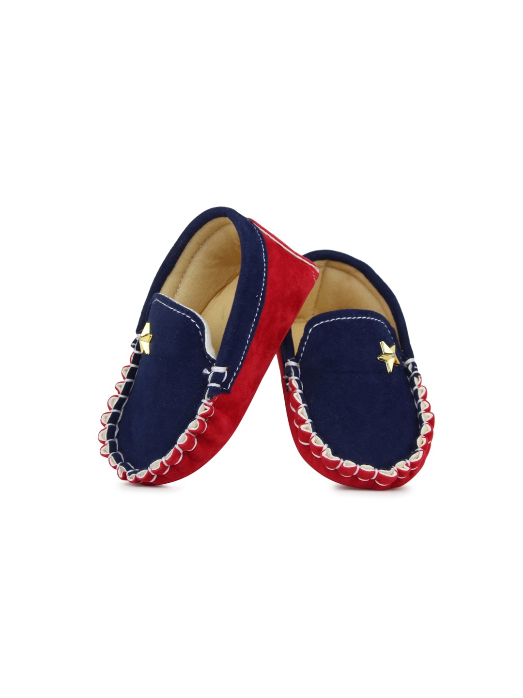 

BAESD Infant Boys Colourblocked Loafer Booties, Navy blue