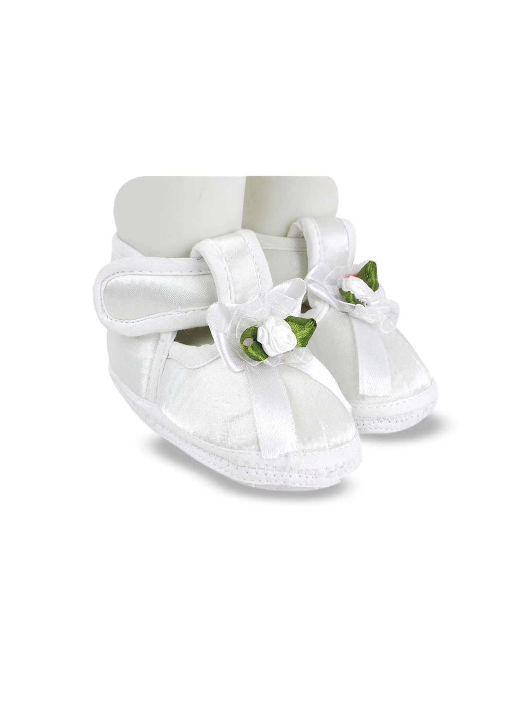 

BAESD Infant Girls Bow Detail Satin Booties, White