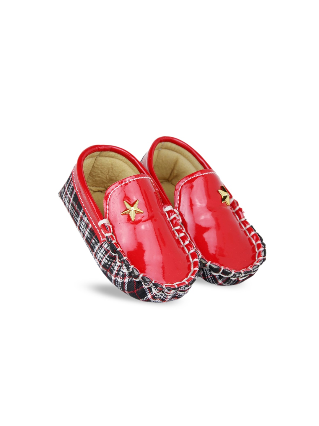 

BAESD Infants Boys Loafer Booties, Red