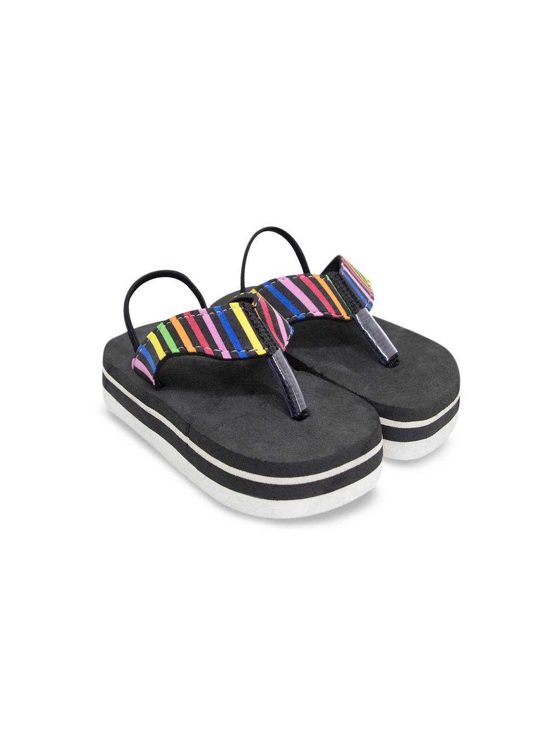 

BAESD Kids Striped Musical Thong Flip-Flops, Black