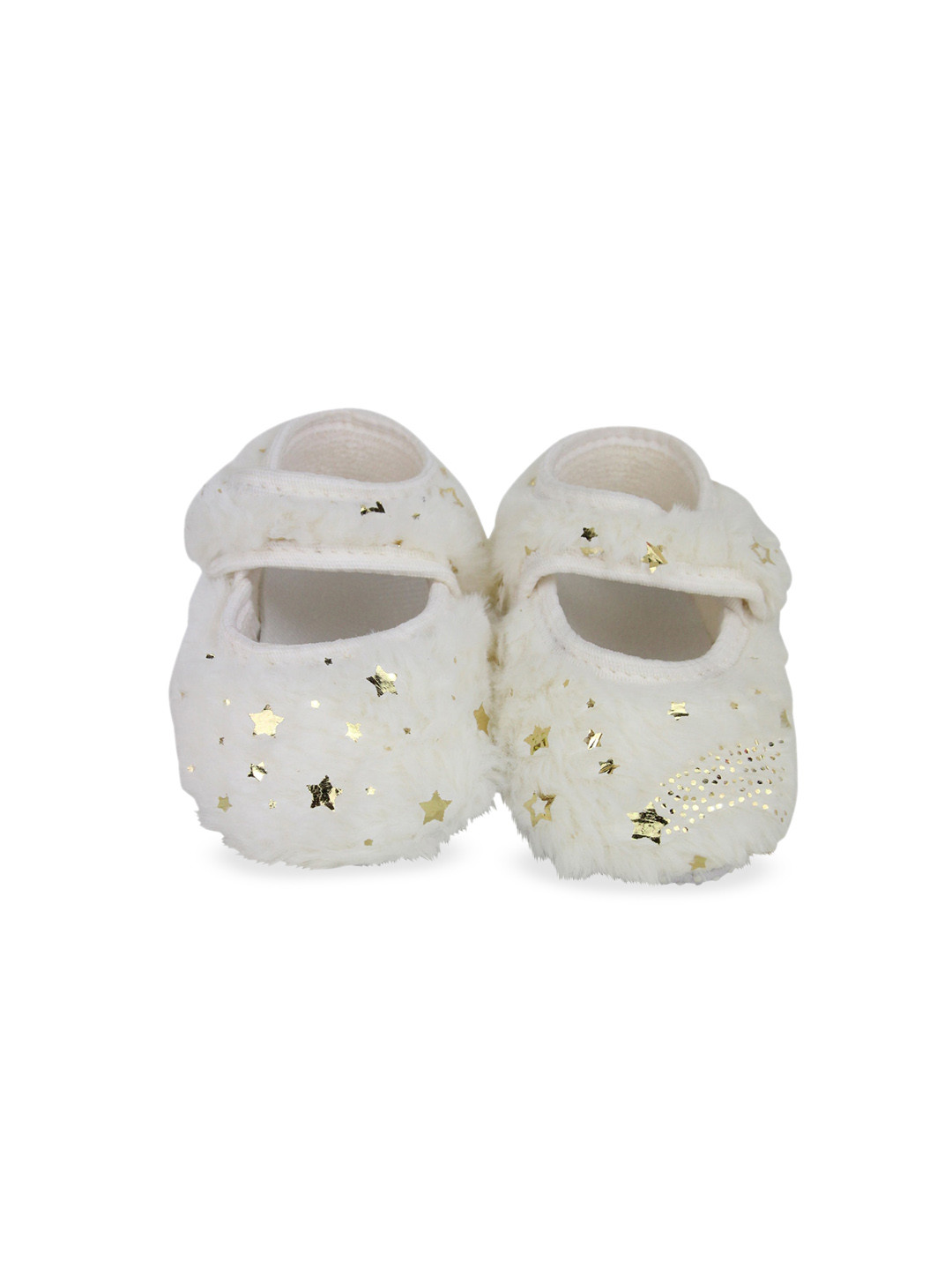 

BAESD Infant Girls Star Embellished Cotton Fur Booties, White
