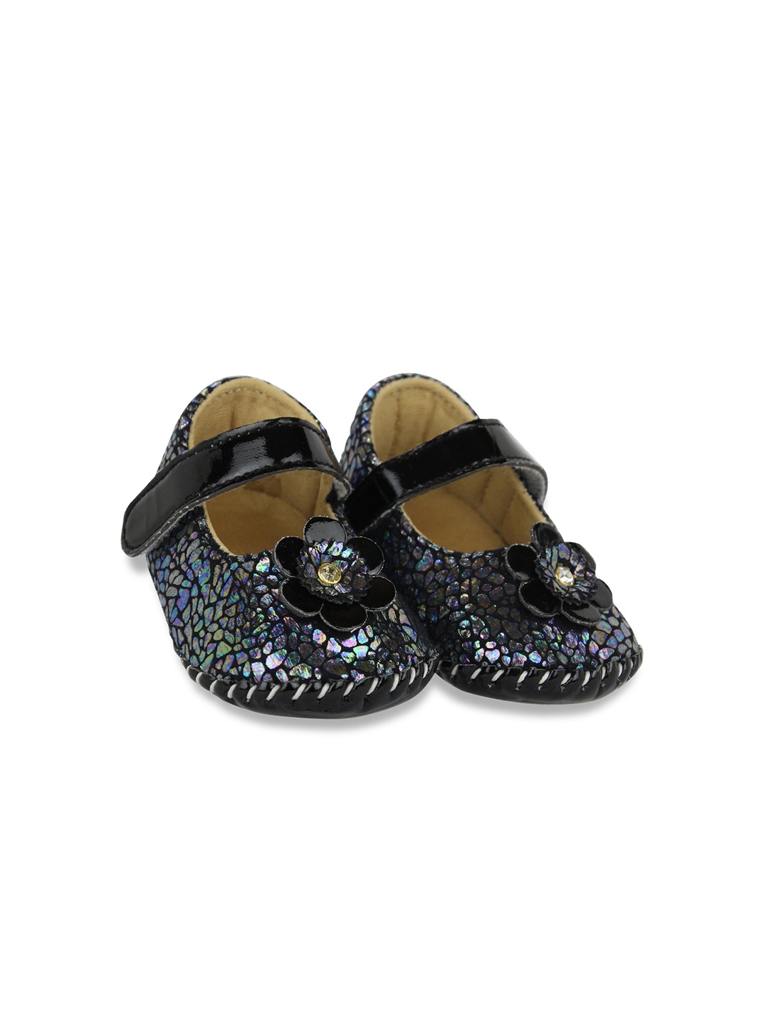 

BAESD Baby Girls Embellished Floral Sandal, Black