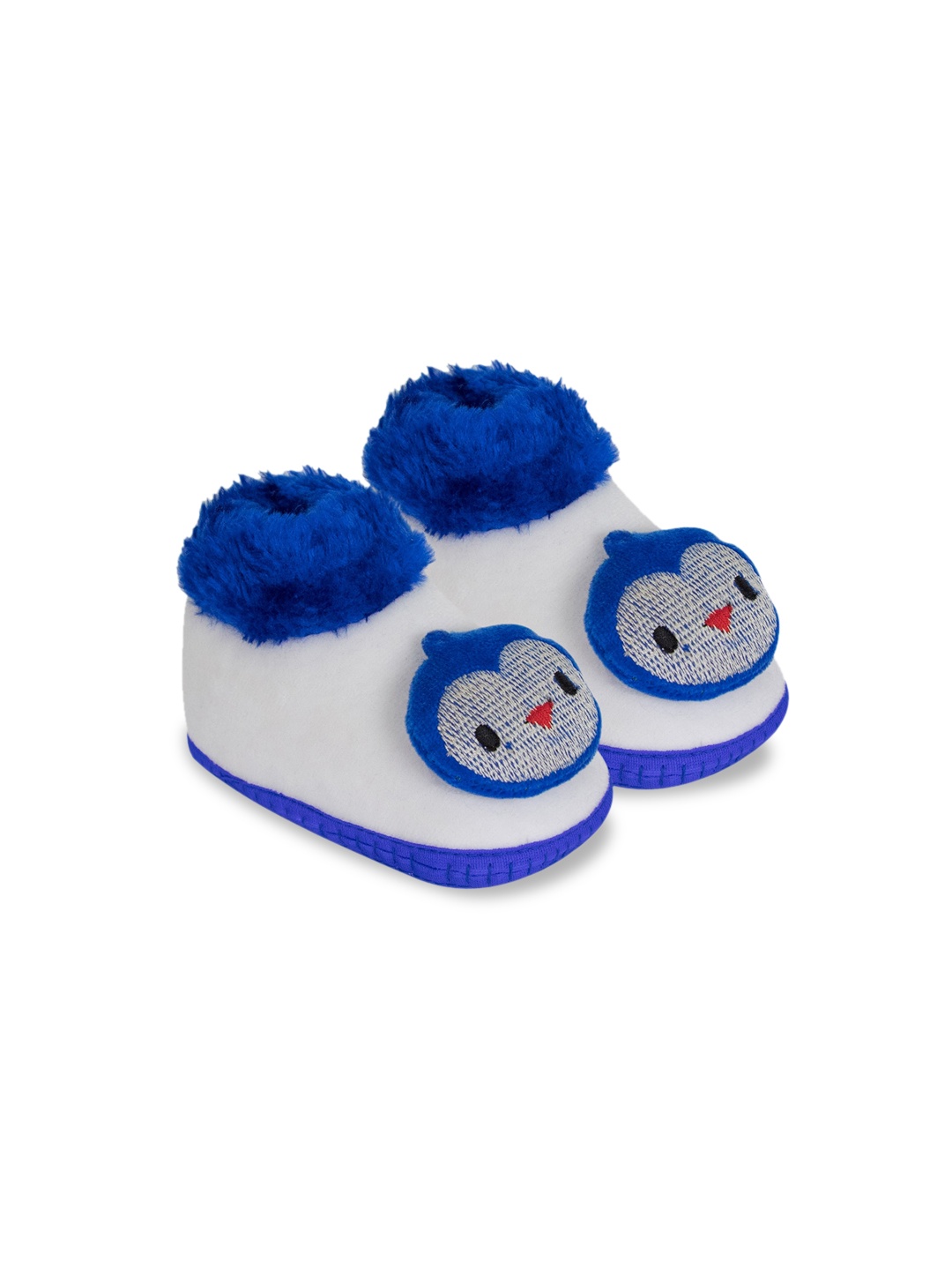 

BAESD Infants Penguin Face Velvet Fur Anti-Slip Booties, White