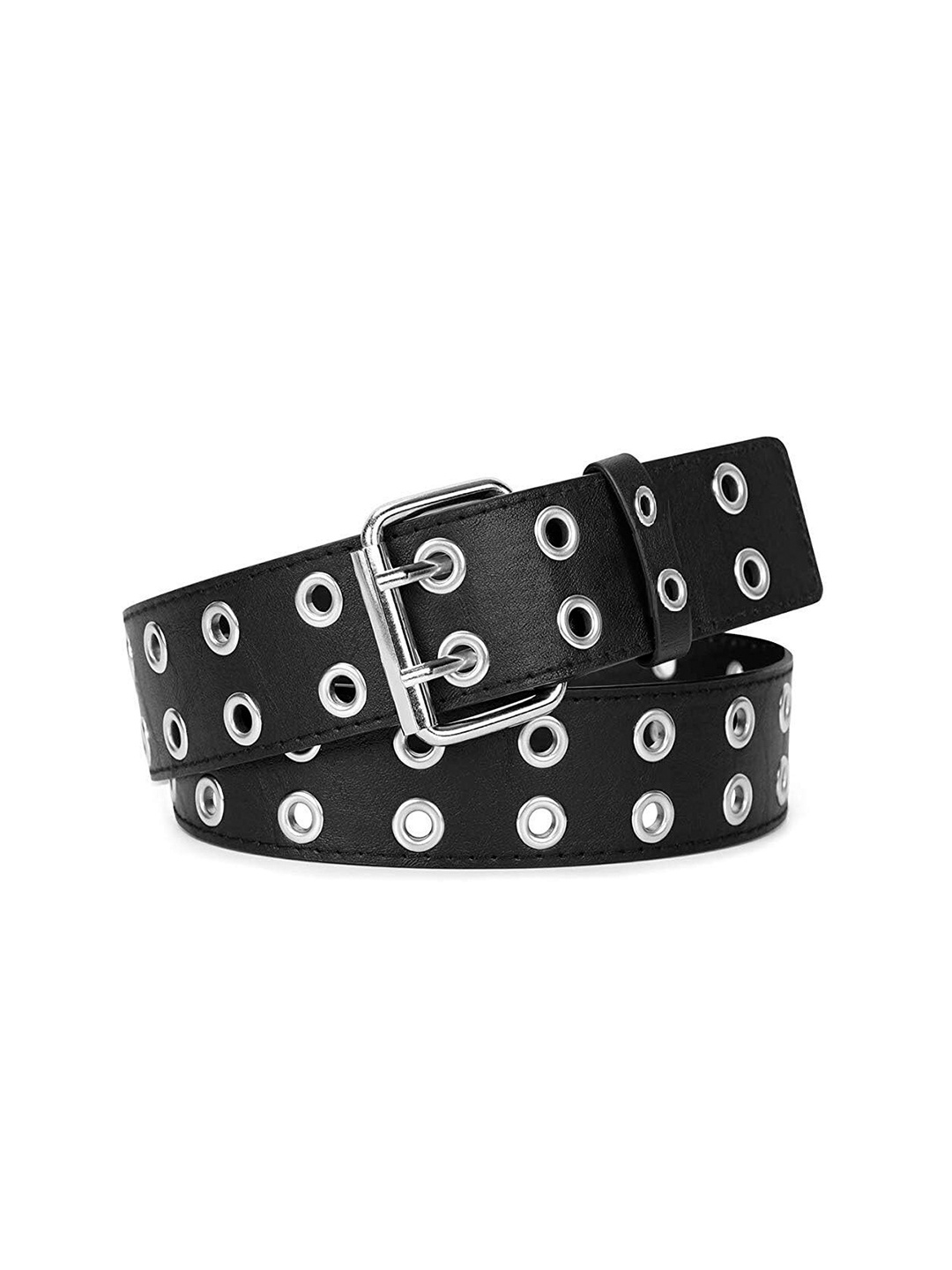 

Zacharias Women Textured Leather Belt, Black