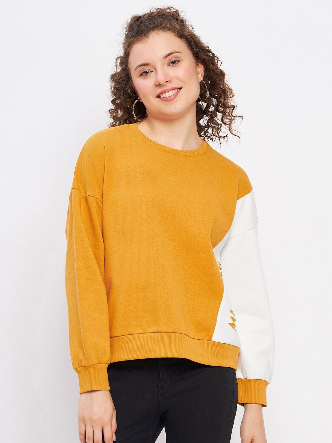 

Duke Colourblocked Round Neck Sweatshirt, Yellow