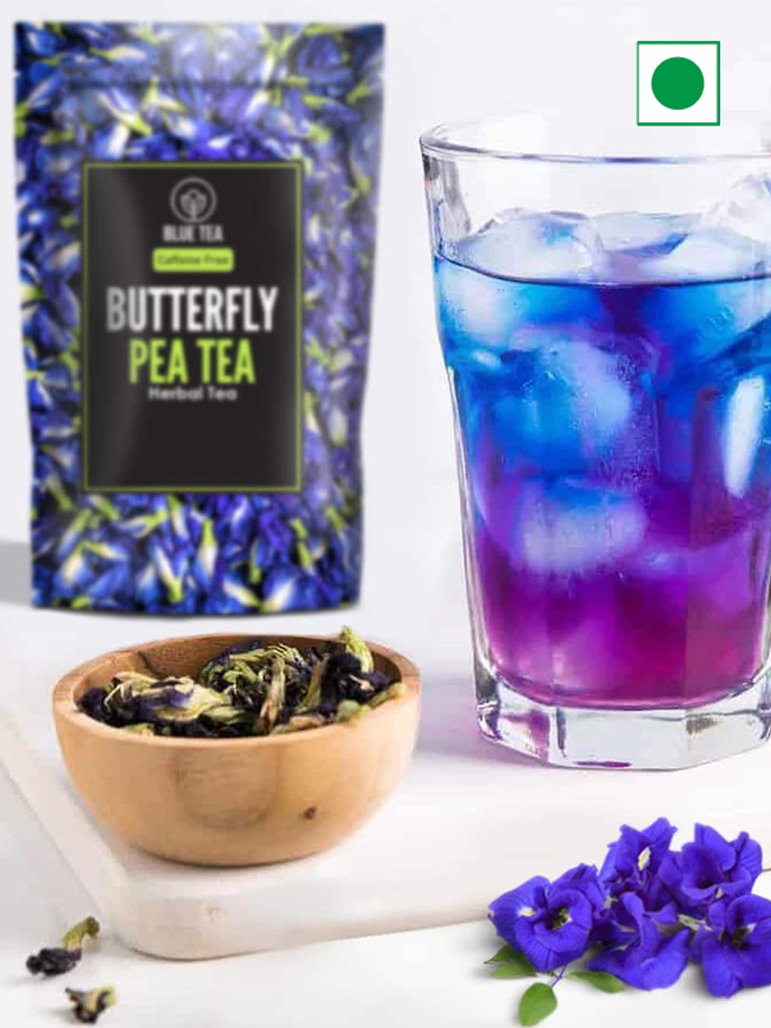 

BLUE TEA 100 Tea Bags Of Butterfly Pea Flower Tea-65 gms