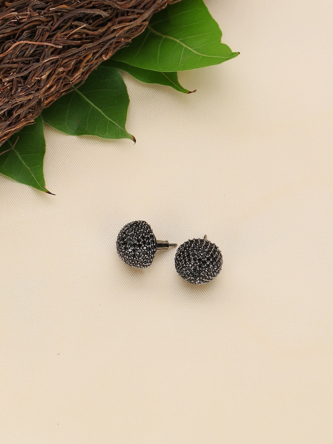 

Adwitiya Collection Rhodium-Plated Cubic Zirconia Classic Studs Earrings, Silver