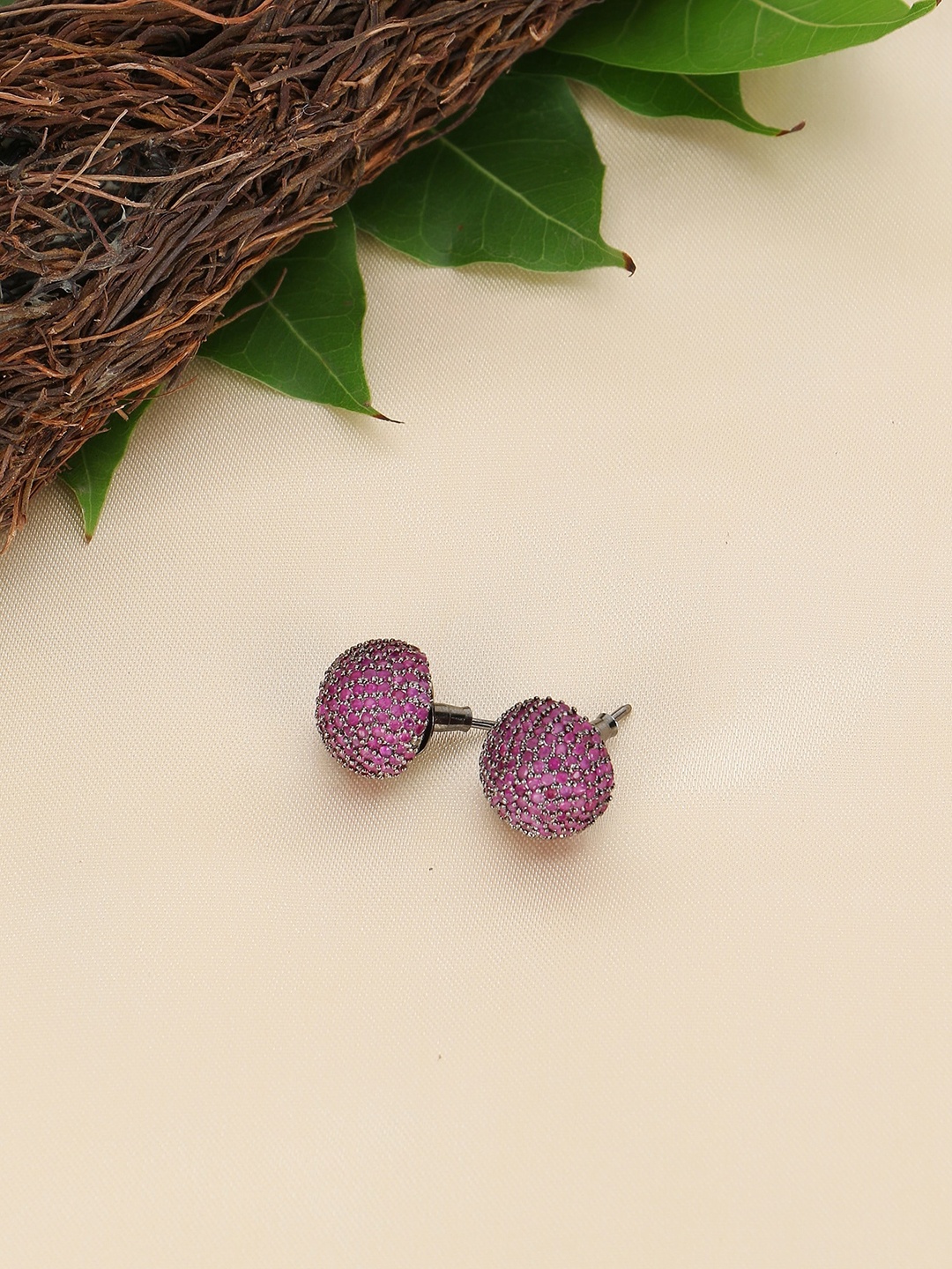 

Adwitiya Collection Rhodium-Plated Classic Studs Earrings, Silver