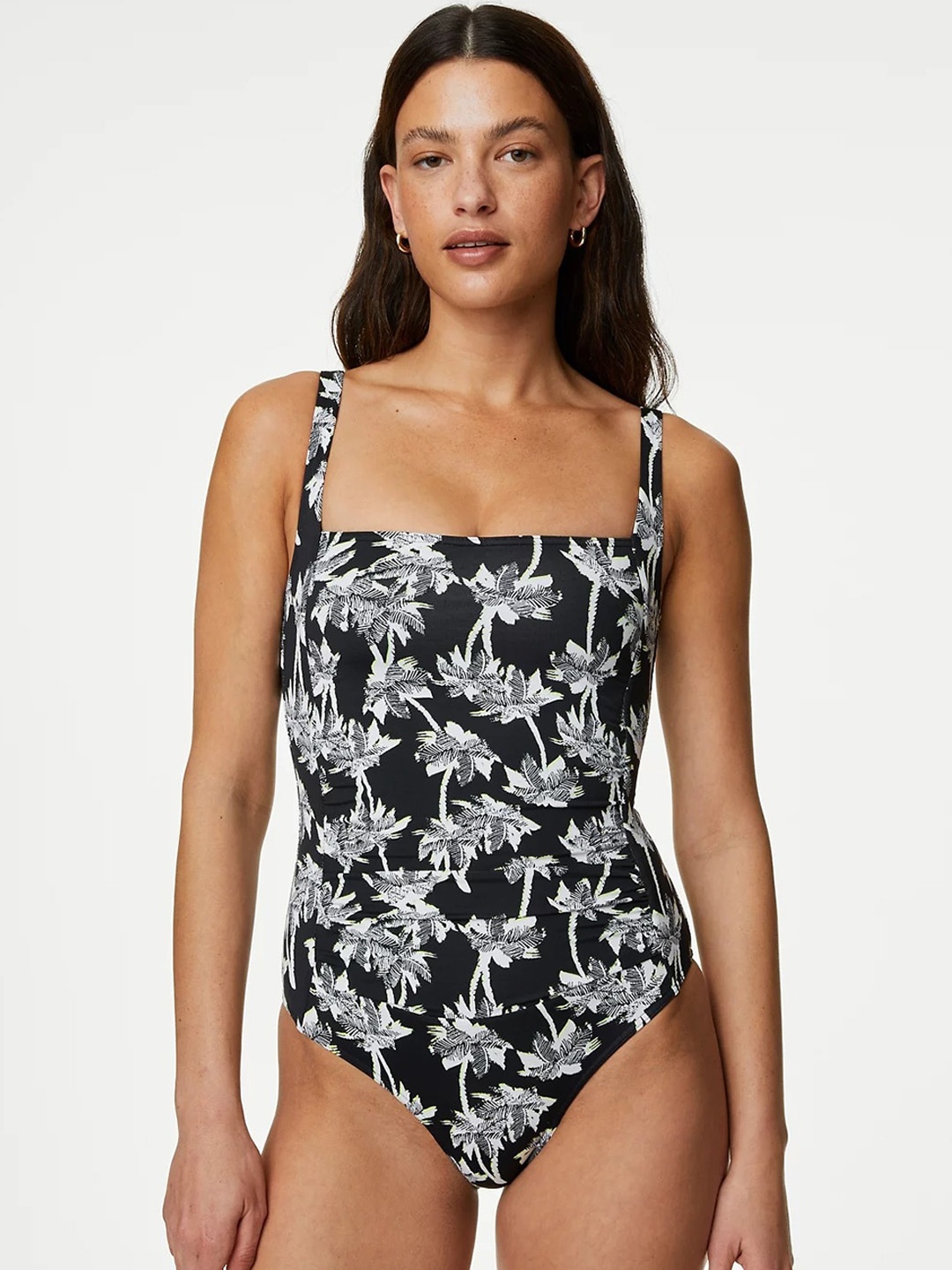 

Marks & Spencer Printed Padded Swim Bodysuit, Black