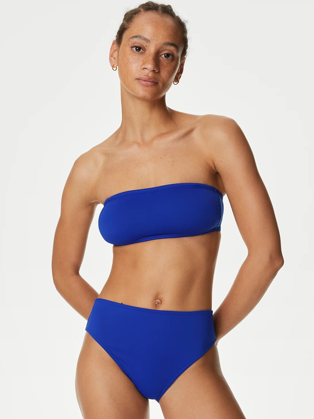 

Marks & Spencer Mid-Rise Swim Bikini Briefs, Blue