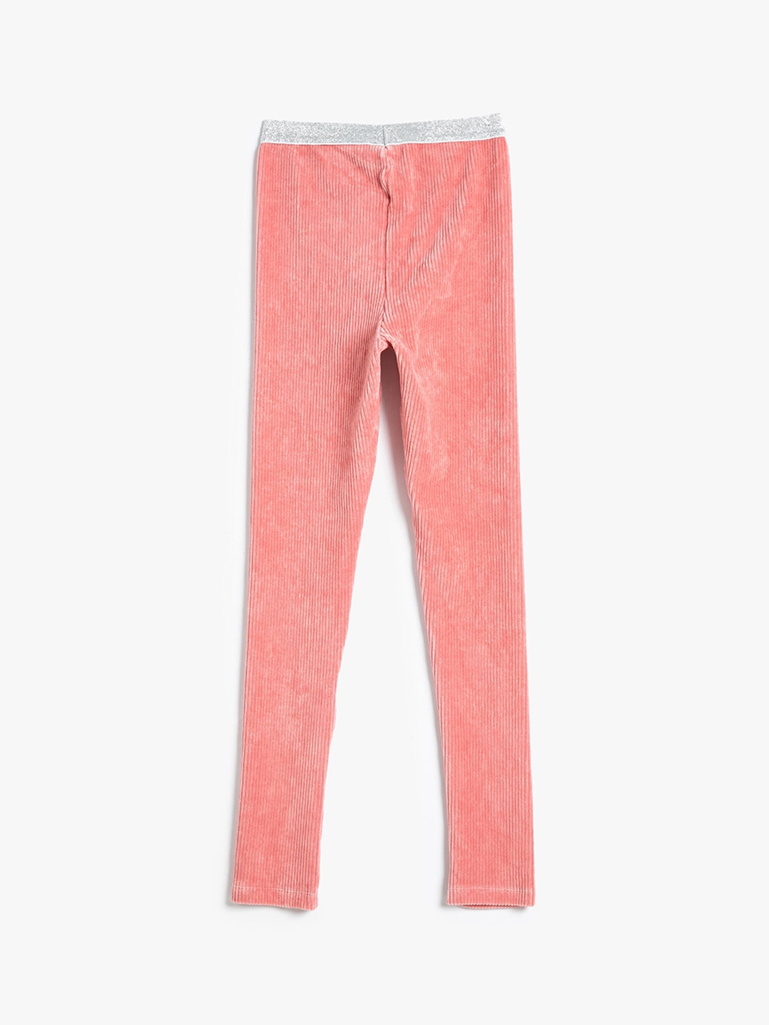 

Koton Girls Self Designed Ankle-Length Cotton Leggings, Pink