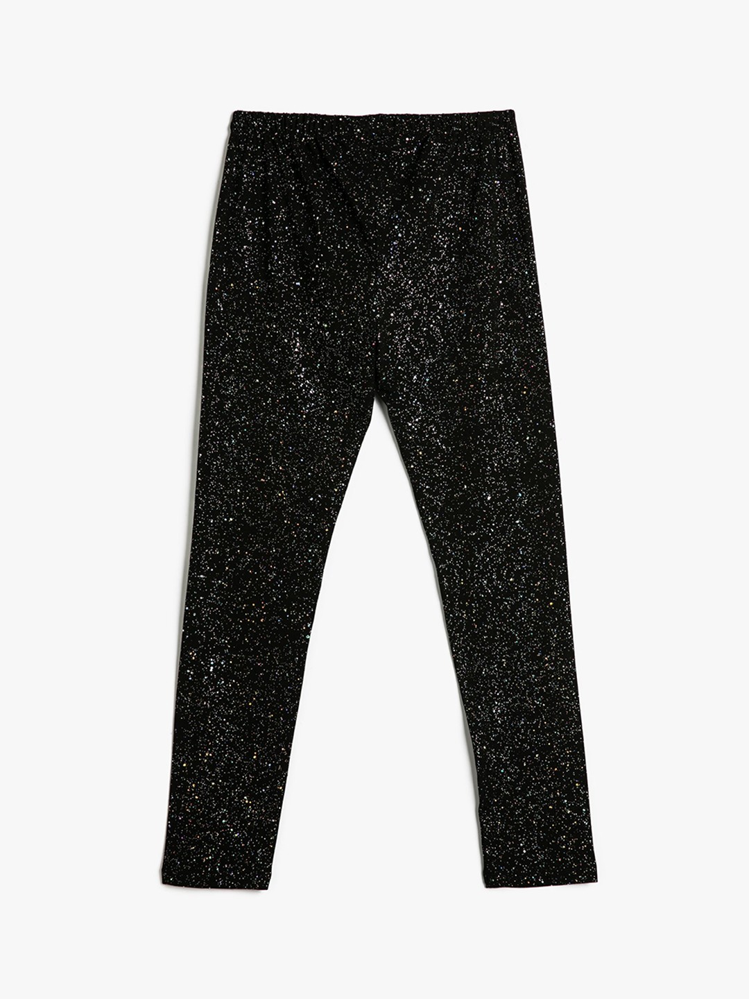 

Koton Girls Embellished Ankle-Length Leggings, Black