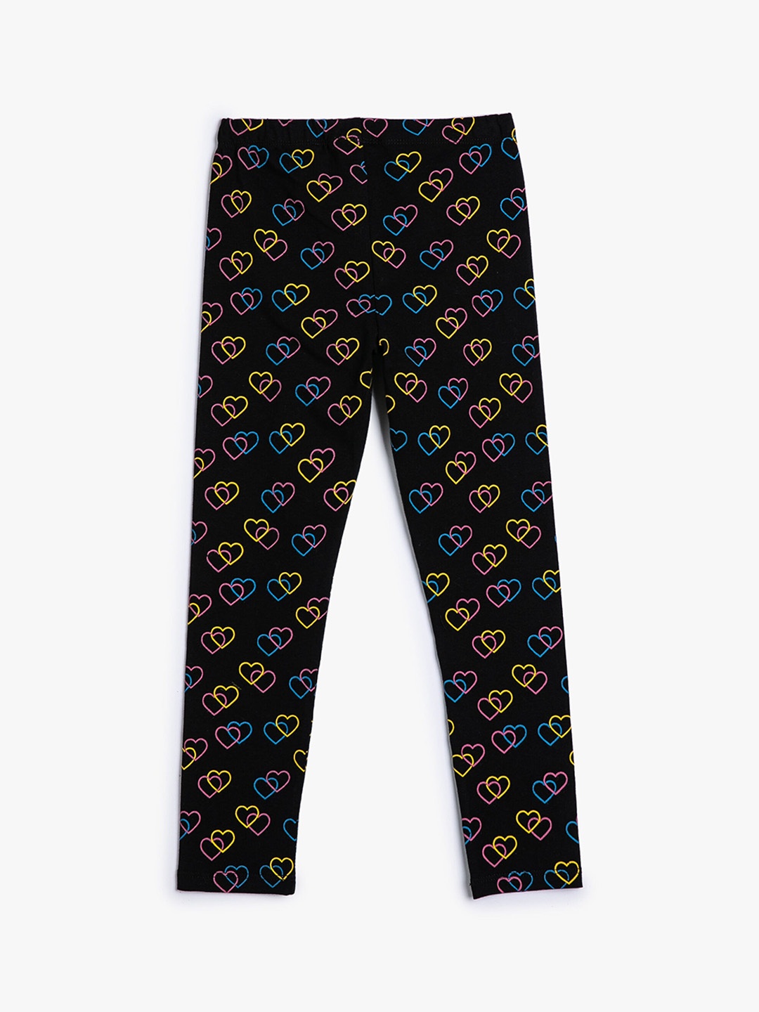 

Koton Girls Conversational Printed Ankle Length Leggings, Black