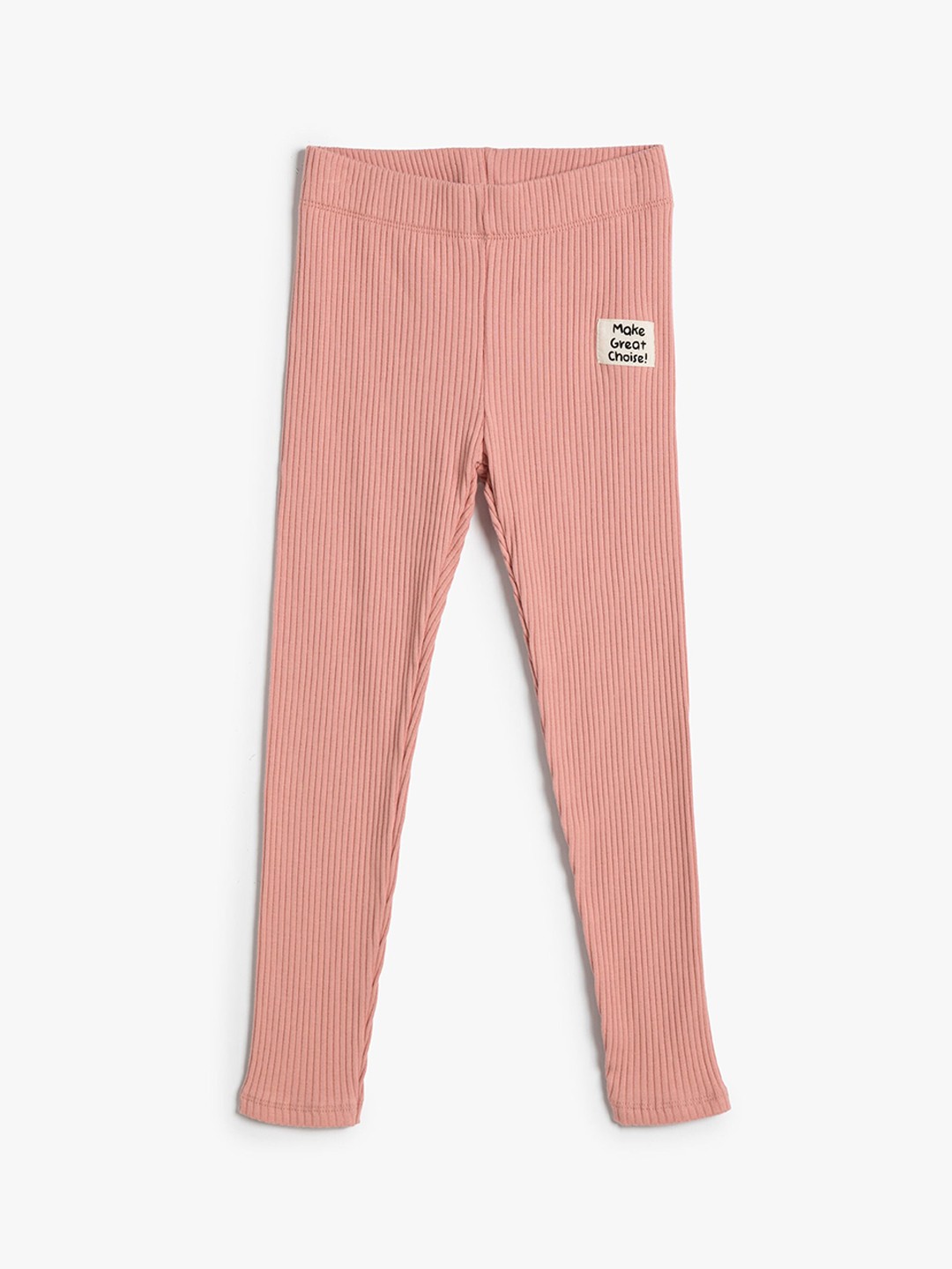 

Koton Girls Self Design Ankle-Length Leggings, Pink