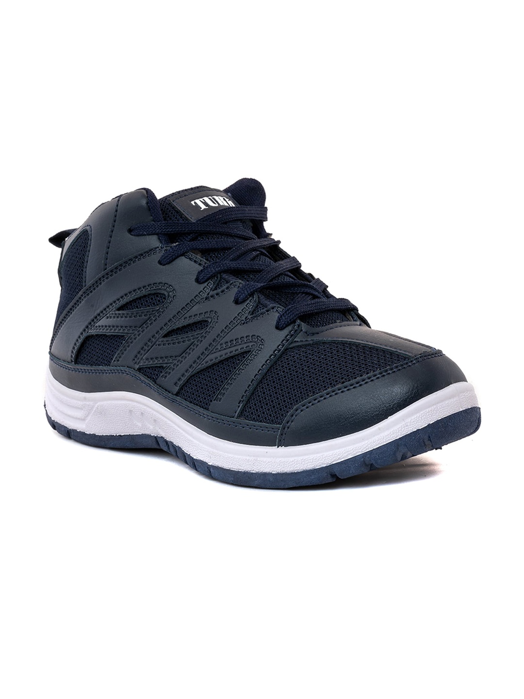 

Khadims Men Textured Lace-Up Sneakers, Navy blue