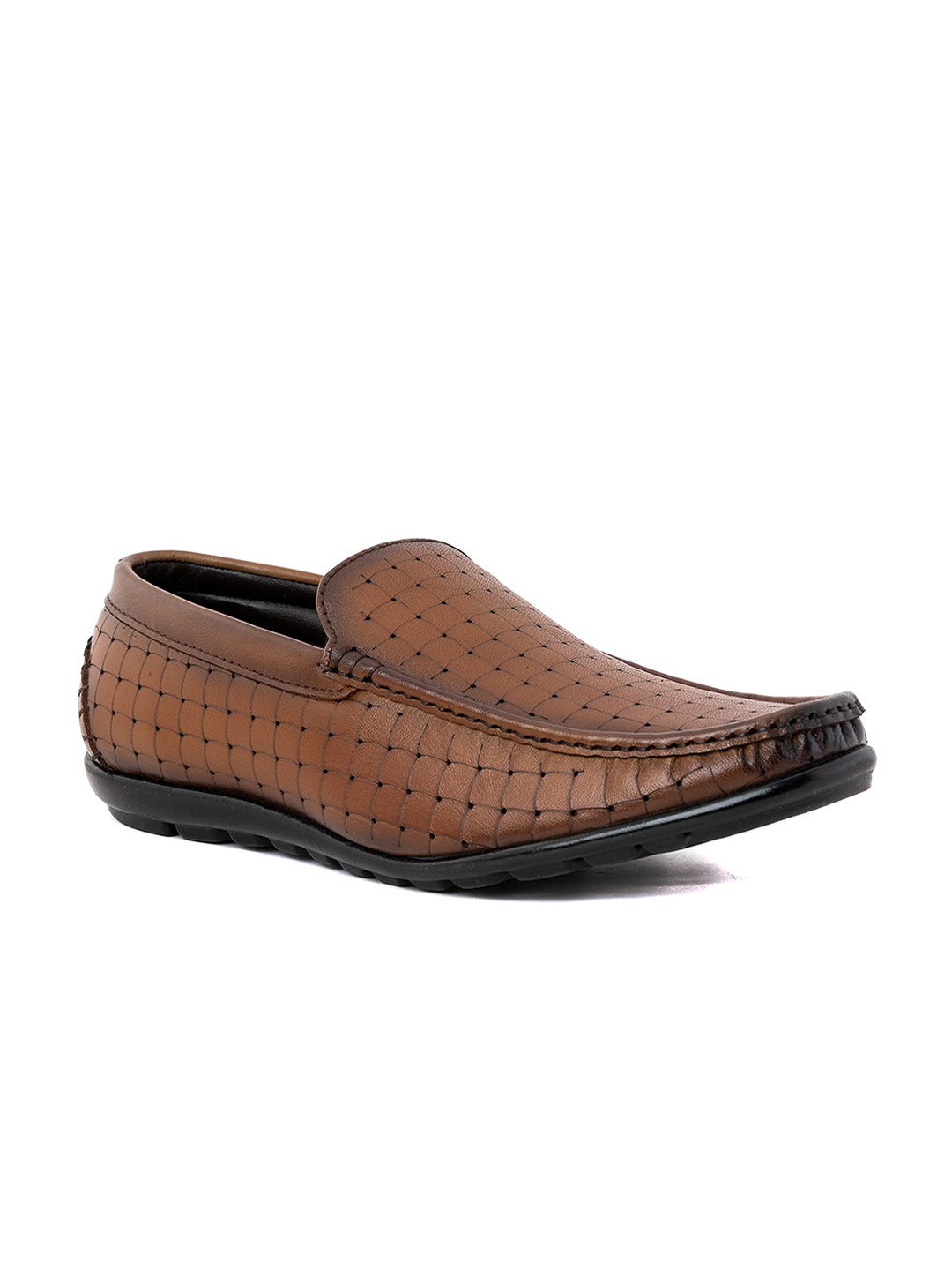 

Khadims Lazard Men Leather Loafers, Brown