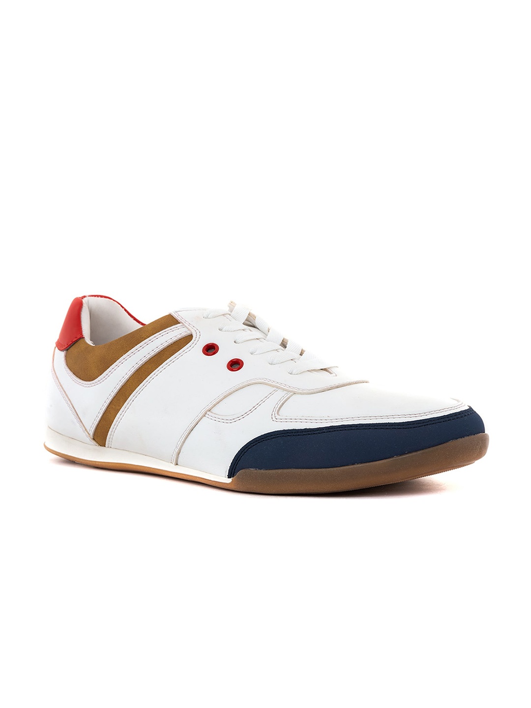 

Khadims Men Lazard White Colourblocked Sneakers
