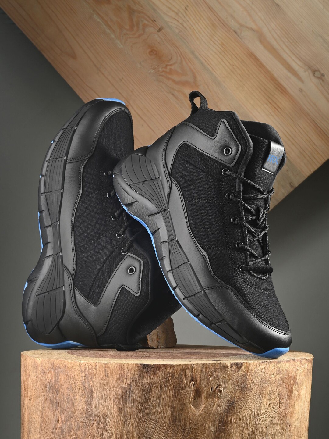 

HRX by Hrithik Roshan Men Black Lace-Up Basketball Shoes