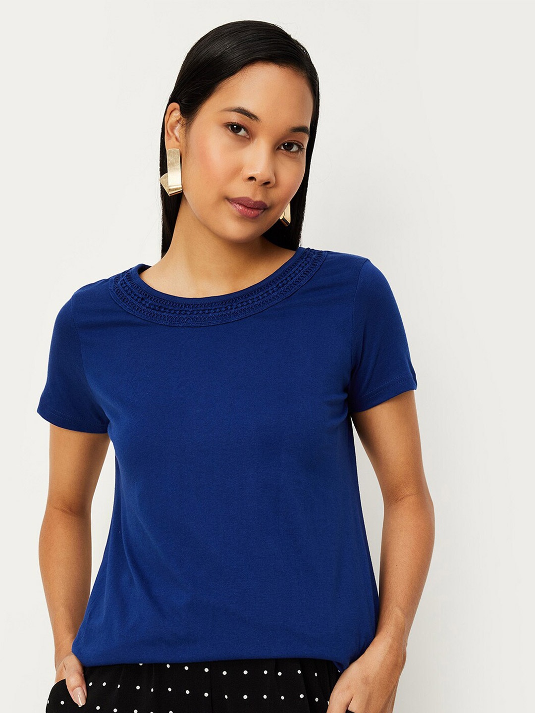 

max Blue Cotton Top