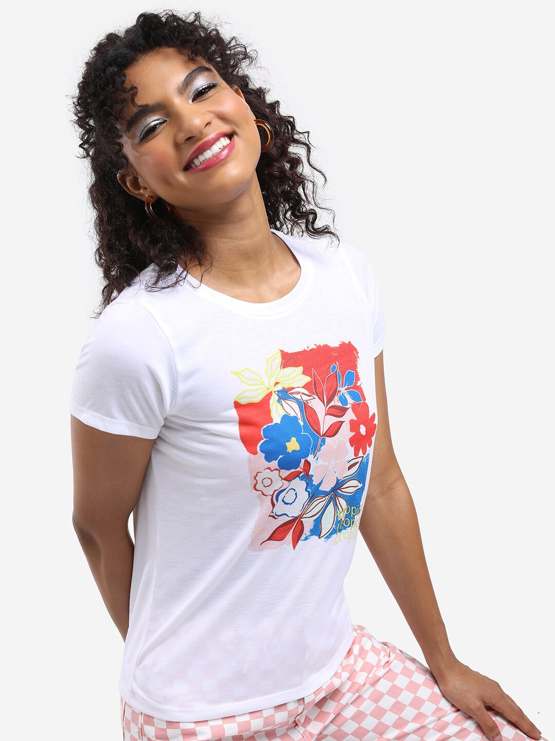 

Tokyo Talkies Graphic Printed T-shirt, White
