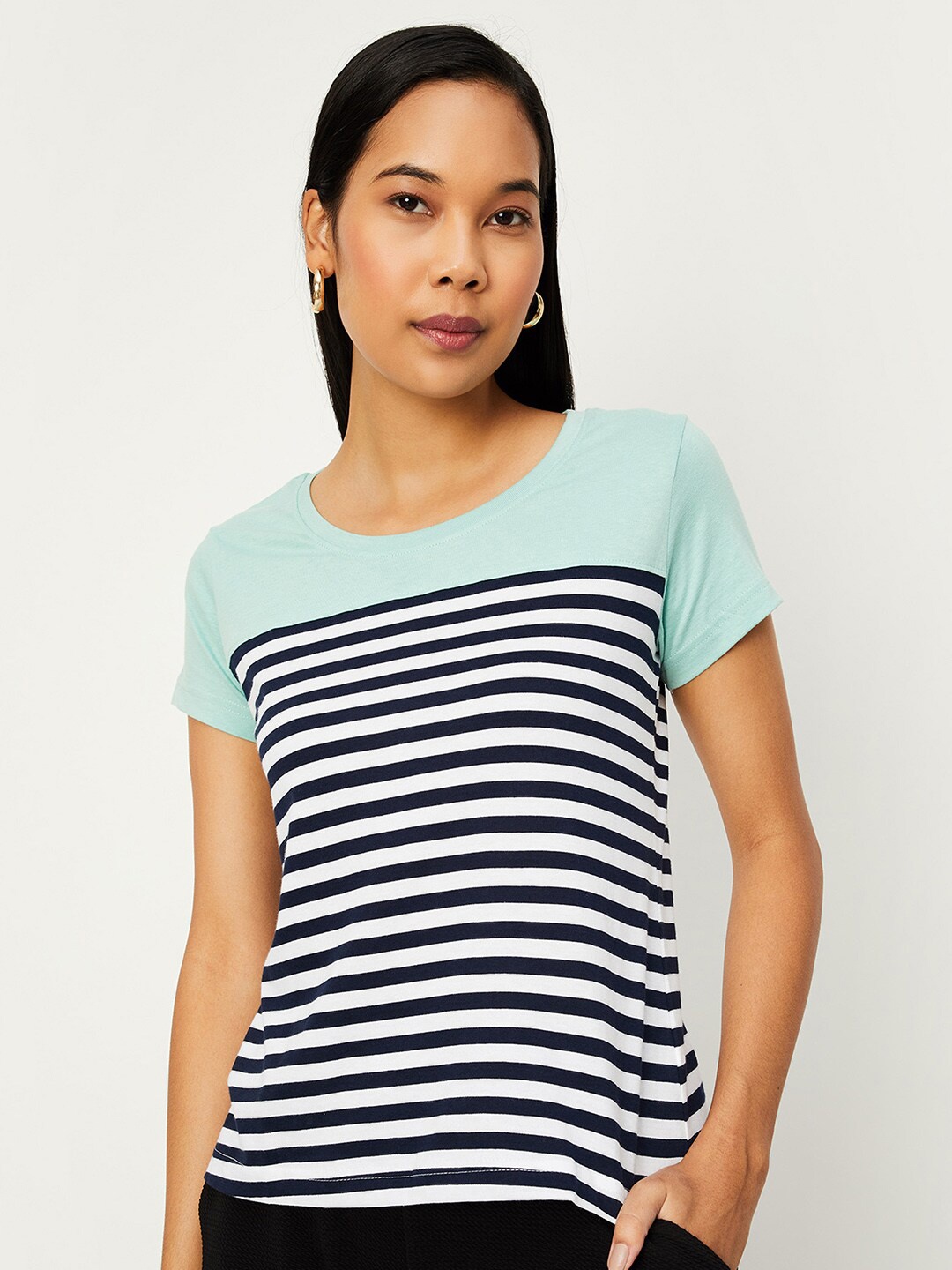

max Striped Cotton T-shirt, Green