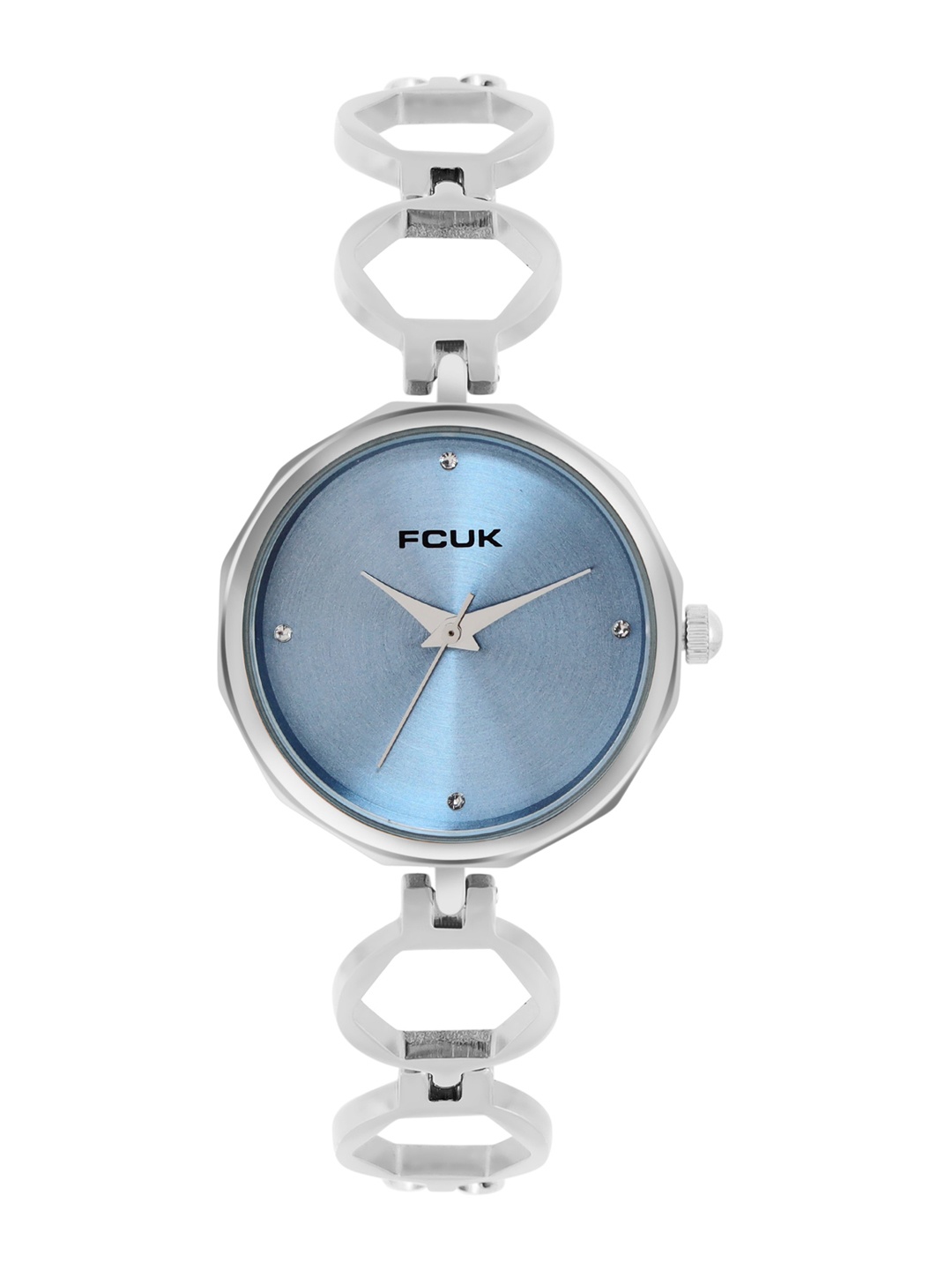 

FCUK Women Embellished Dial & Stainless Steel Bracelet Style Analogue Watch FK00027I, Blue