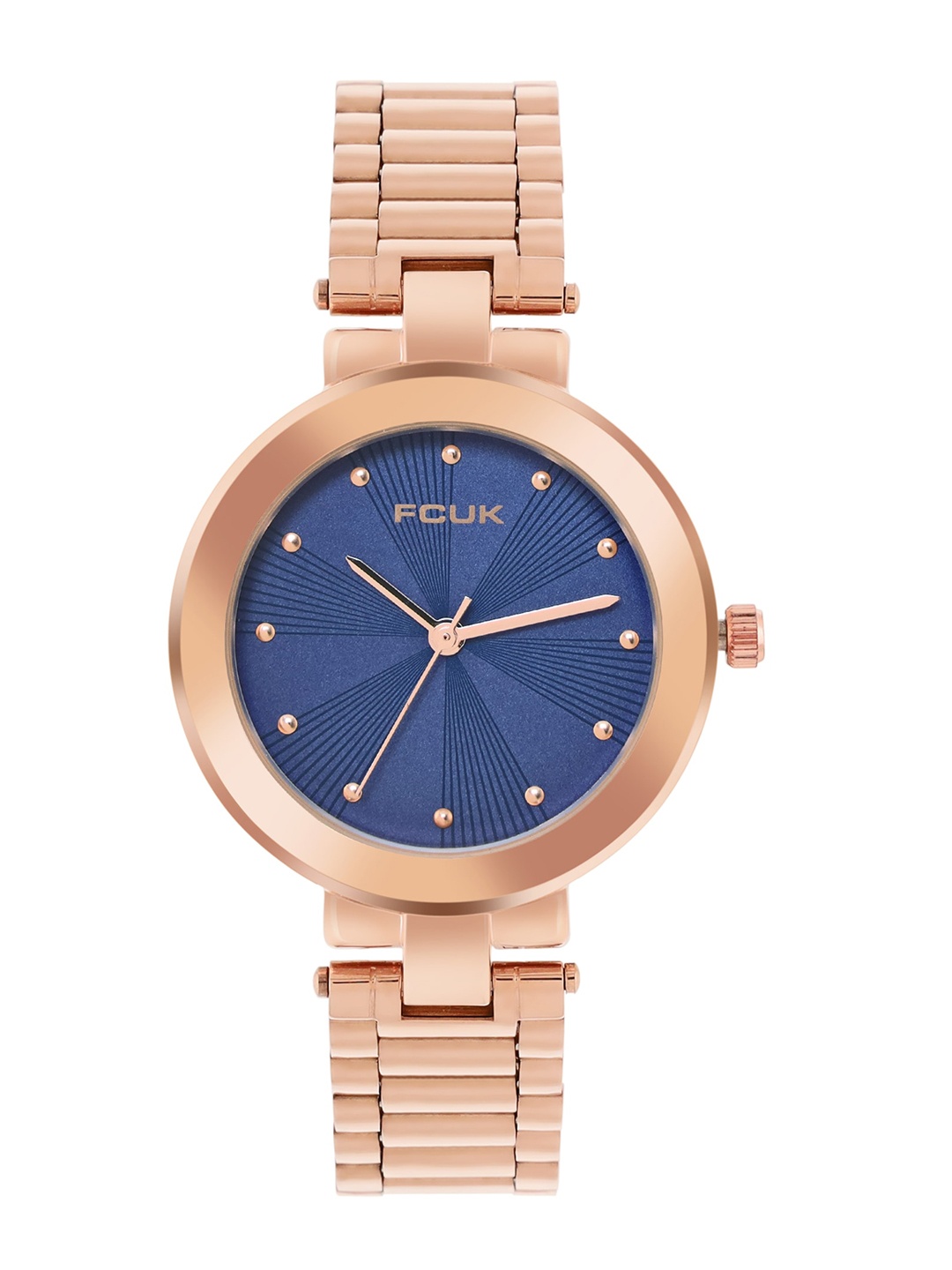 

FCUK Women Textured Dial & Stainless Steel Straps Analogue Watch FK00028B, Blue