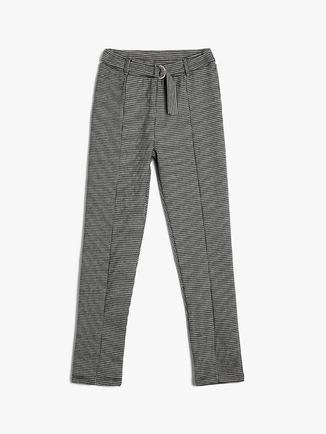 

Koton Girls Geometric Printed High-Rise Trousers, Black