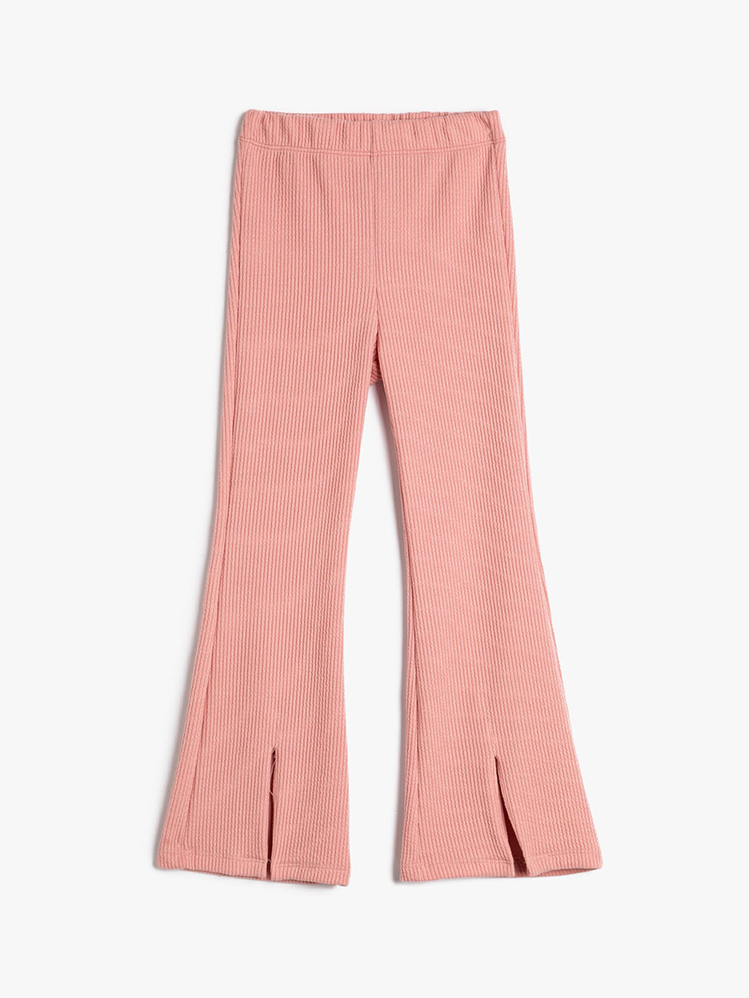 

Koton Girls High-Rise Bootcut Trousers, Pink
