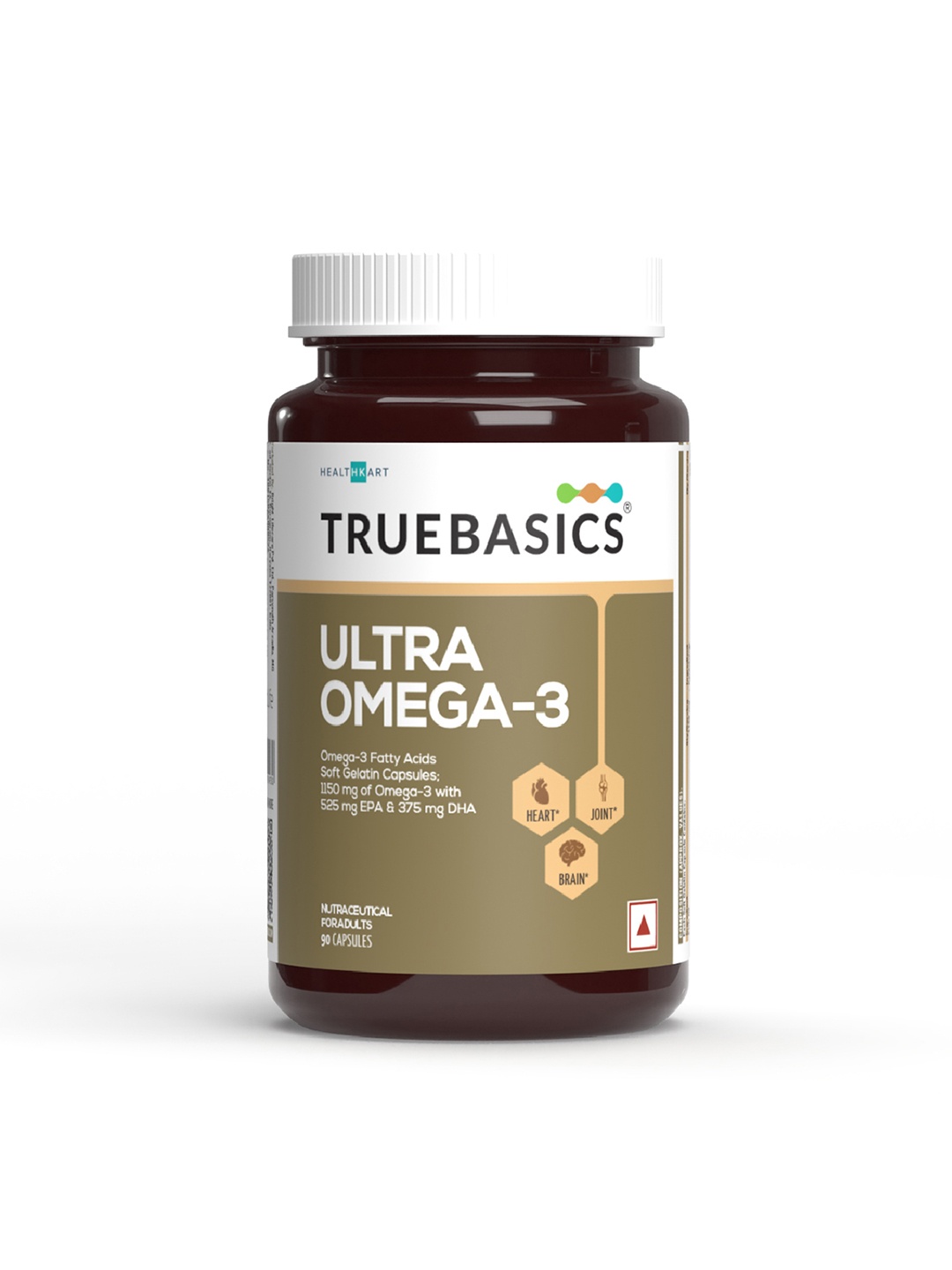 

TrueBasics Ultra Omega 3 Fish Oil Capsules - 90 Capsules, Yellow