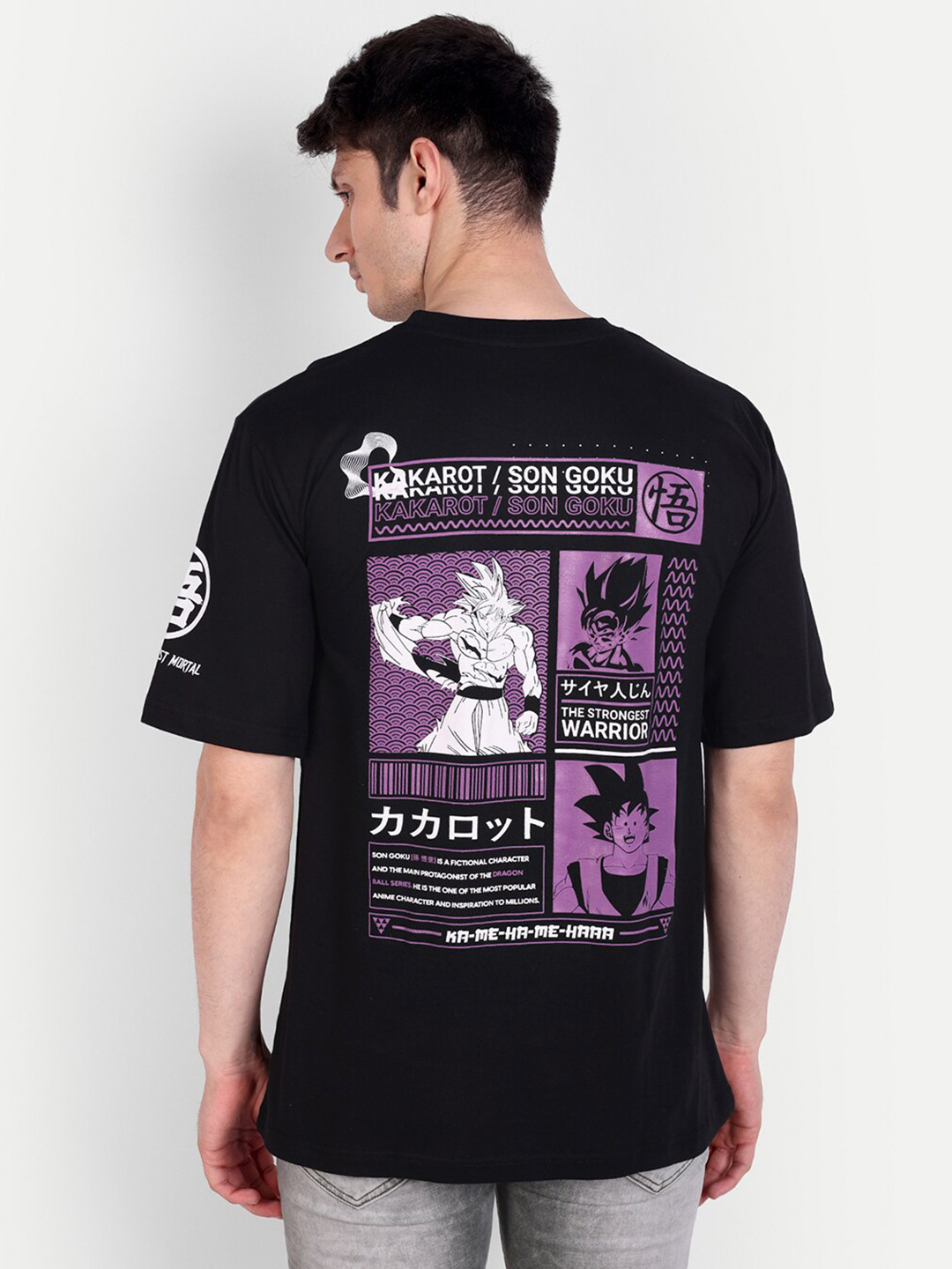 

Fans Army Anime Printed Ultra Instinct Cotton Oversized T-shirt, Black