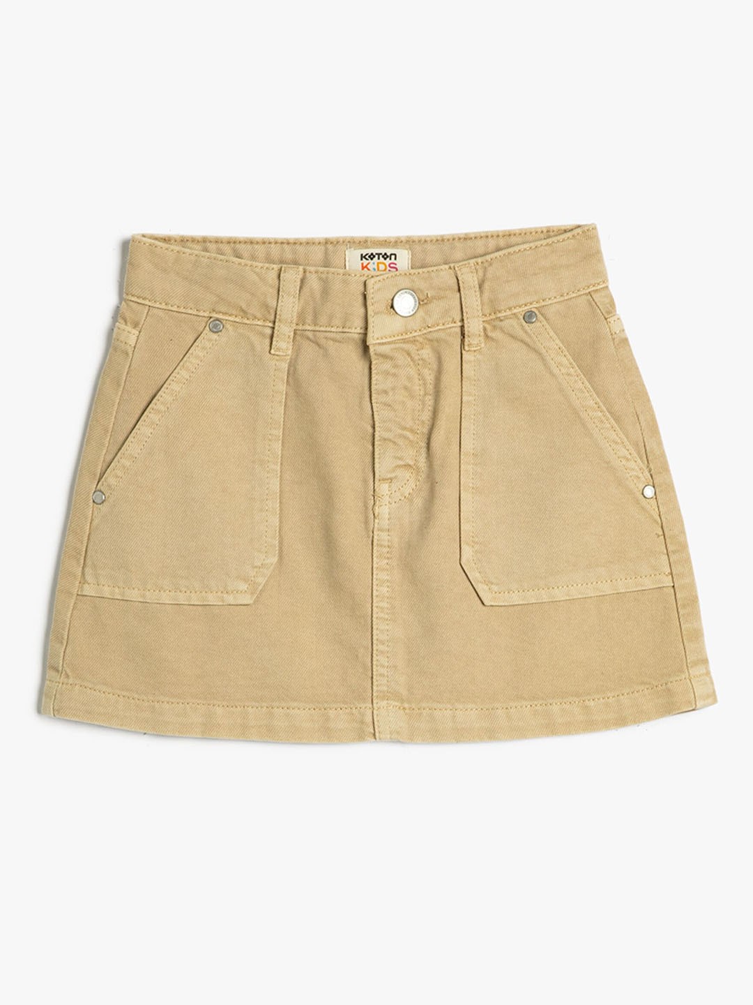 

Koton Girls Pure Cotton A-line Skirt, Beige