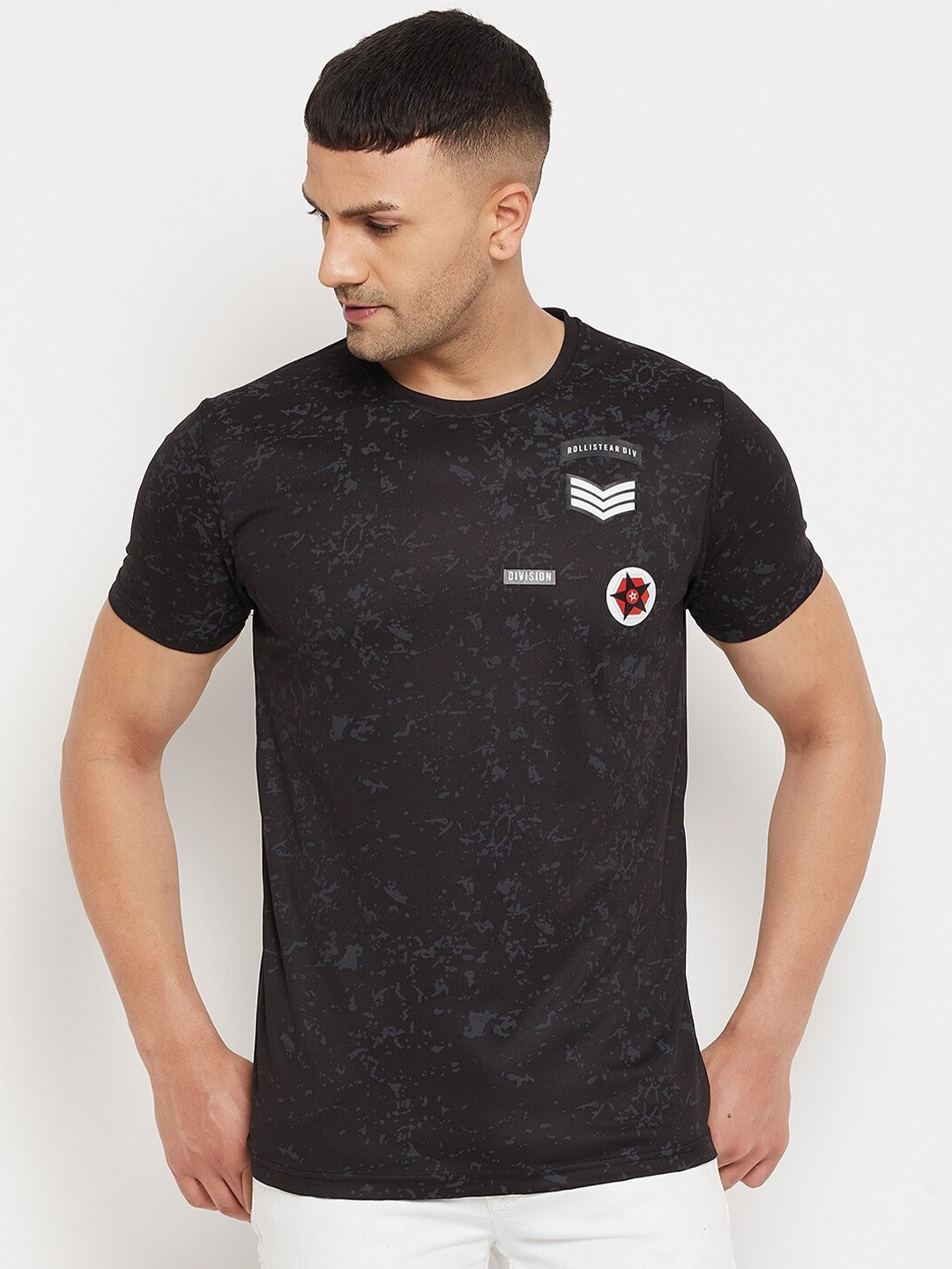 

Parcel Yard Abstract Printed T-shirt, Black
