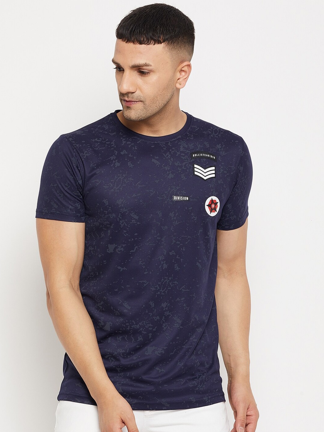 

Parcel Yard Abstract Printed T-shirt, Navy blue