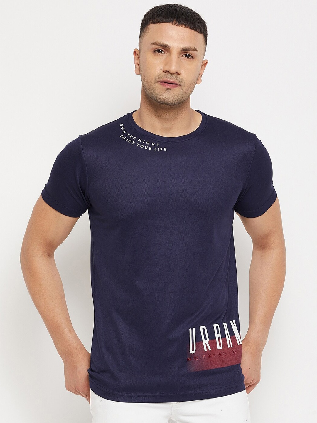 

Parcel Yard Typography Printed T-shirt, Navy blue