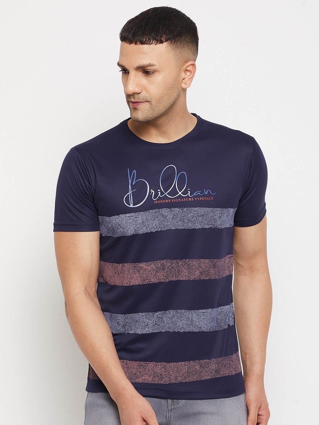 

Parcel Yard Typography Printed T-shirt, Navy blue