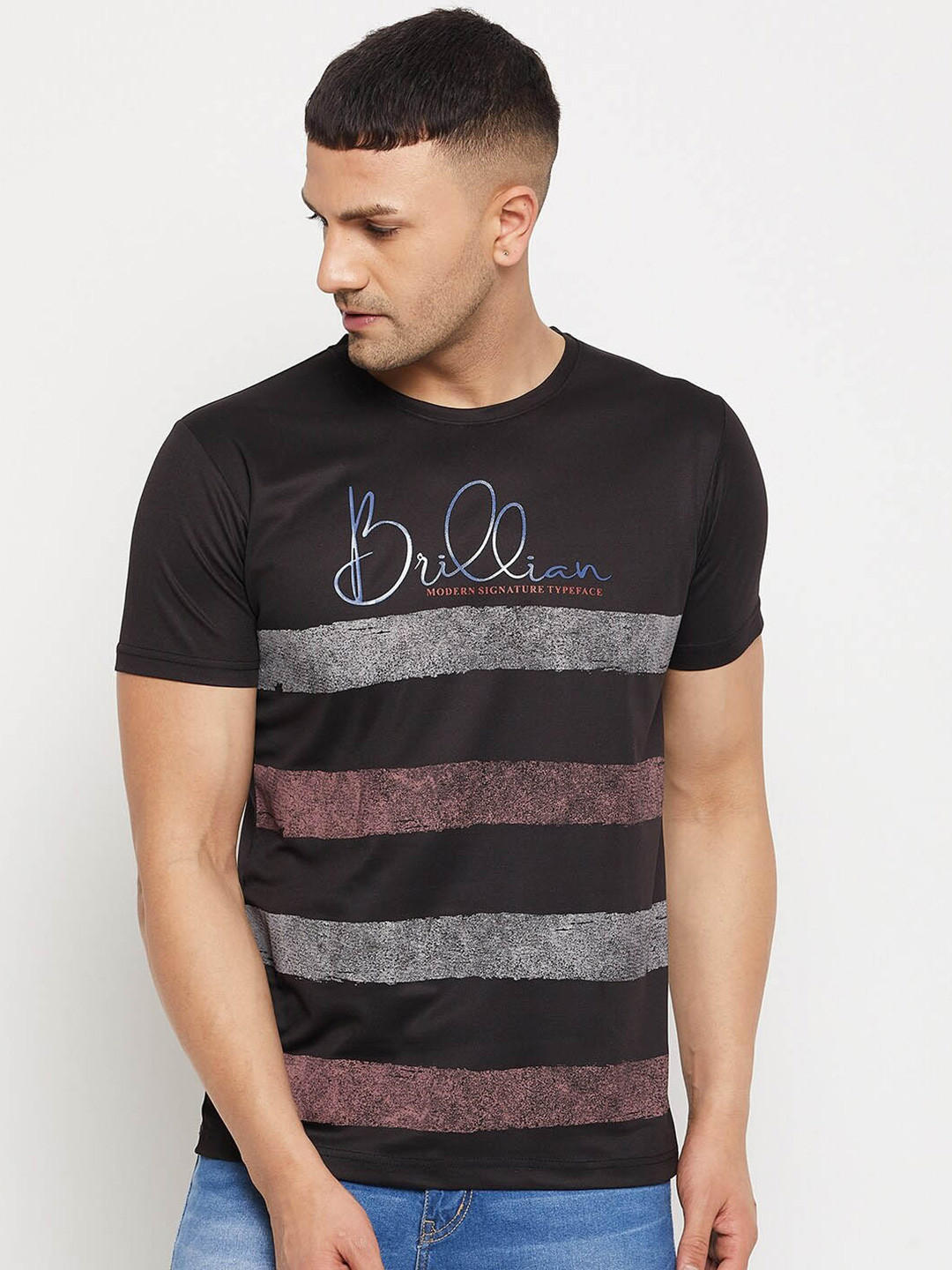 

Parcel Yard Typography Printed T-shirt, Black